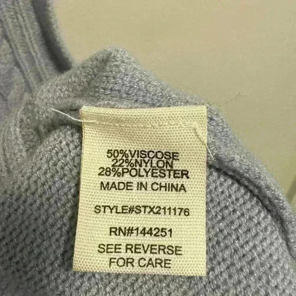 NWOT Blue Button-Up Sweater Vest - Picture 4 of 4